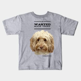 Cockapoo / Doodle Dog Sock Thief Kids T-Shirt